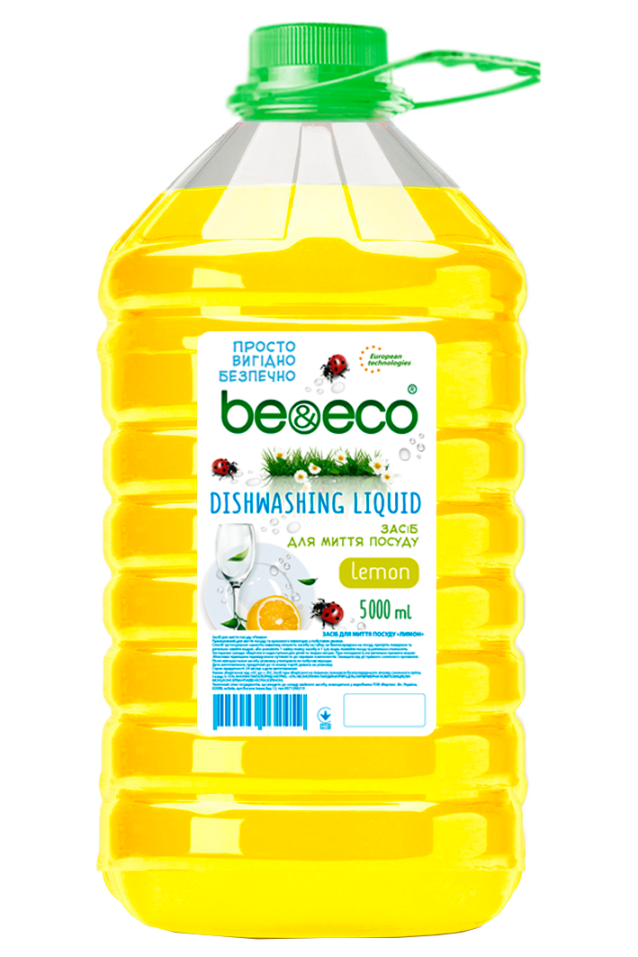 Средство для мытья посуды Be&Eco лимон 5000 мл