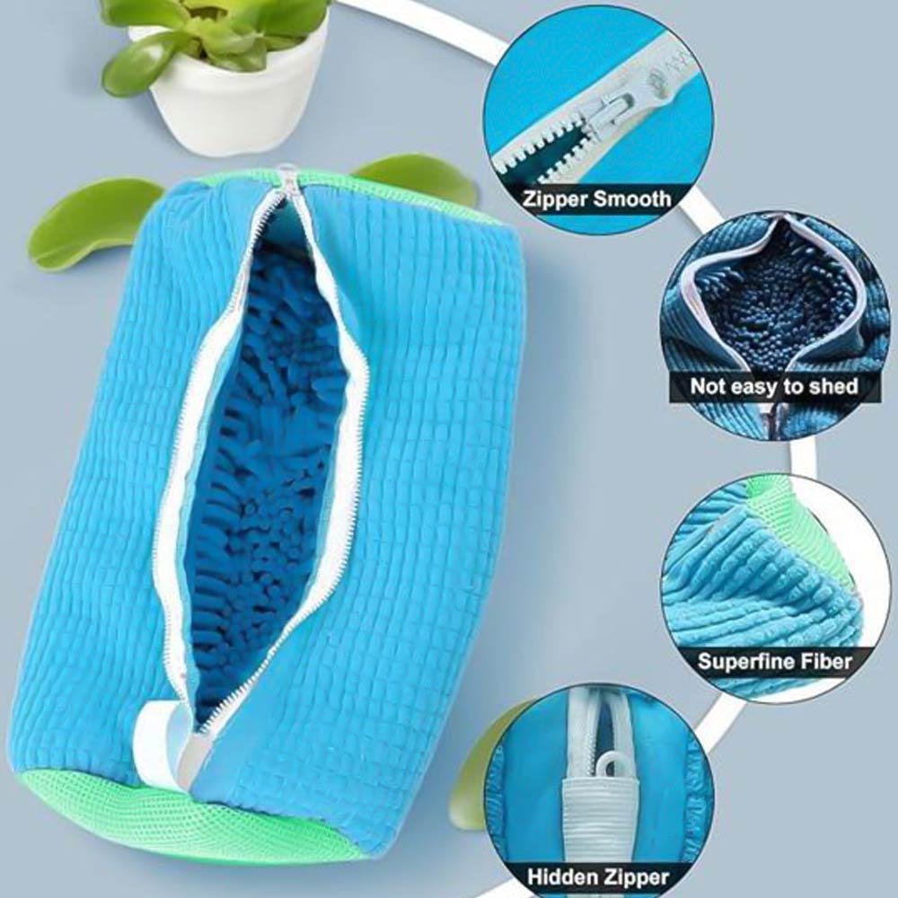 Мішок для прання взуття в пральній машині з мікрофібри універсальний Блакитний (TA0145_1) - фото 4