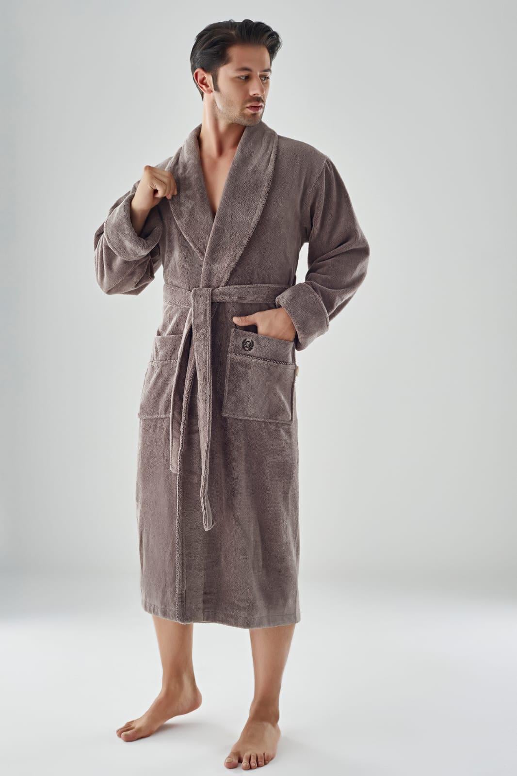 Халат мужской Nusa 1400 хлопок/бамбук L/XL Бежевый