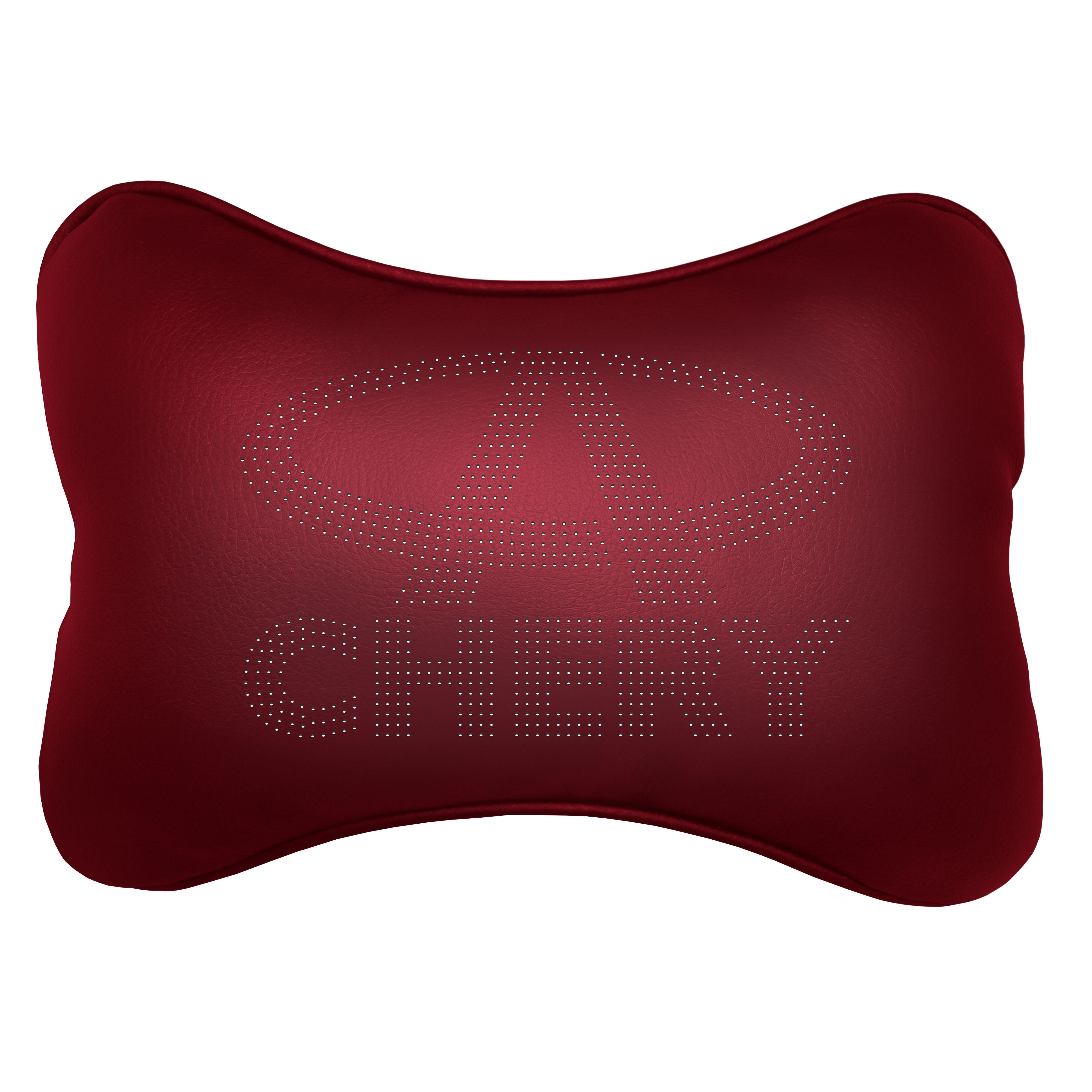 Подушка автомобильная Avtolife Chery для шеи из экокожи Бордовый (AVT-LBU-17) - фото 1 Подушка автомобильная Avtolife Chery для шеи из экокожи Бордовый (AVT-LBU-17) - фото 1