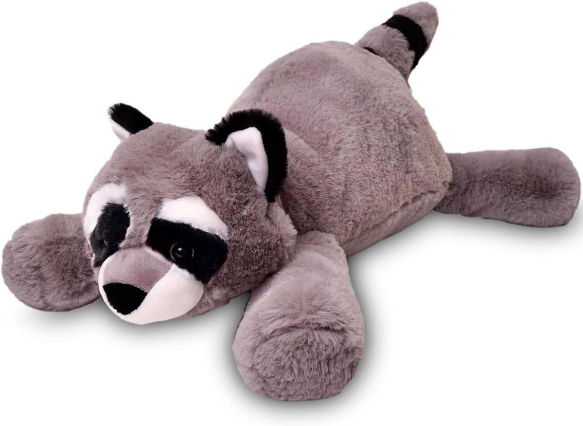 Мягкая игрушка Енот лежащий 35 см Серый (RS33)