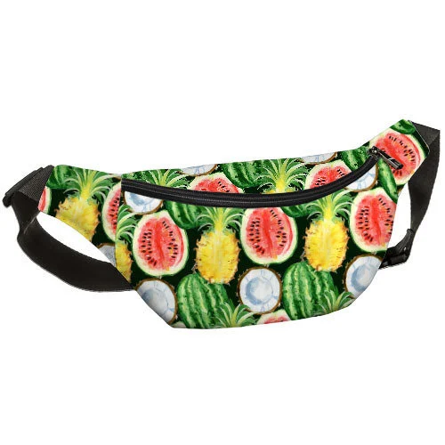 Сумка-бананка через плечо и на пояс Presentville Bumbag Фрукты 27х16 см (BB_18J037_BL_BL) Сумка-бананка через плечо и на пояс Presentville Bumbag Фрукты 27х16 см (BB_18J037_BL_BL)