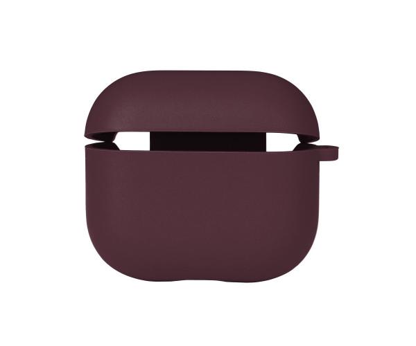 Чехол Silicone Case with microfibra для Airpods 3 Maroon