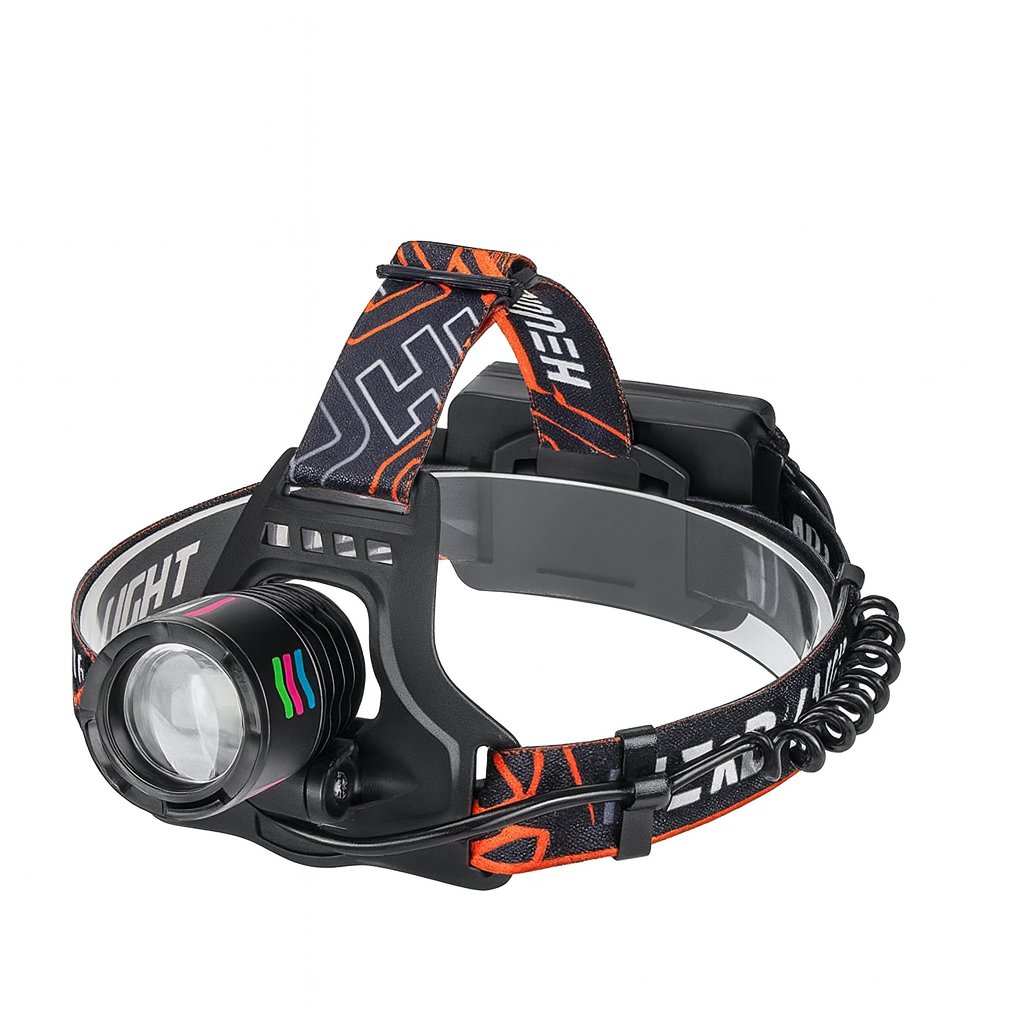 Фонарь налобный Night Vision FLUORESCENCE 8096 PM10-TG+COB Черный (29703742)