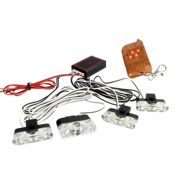 Стробоскопи LED 9202 жовті у решітку радіатора з пультом - фото 2