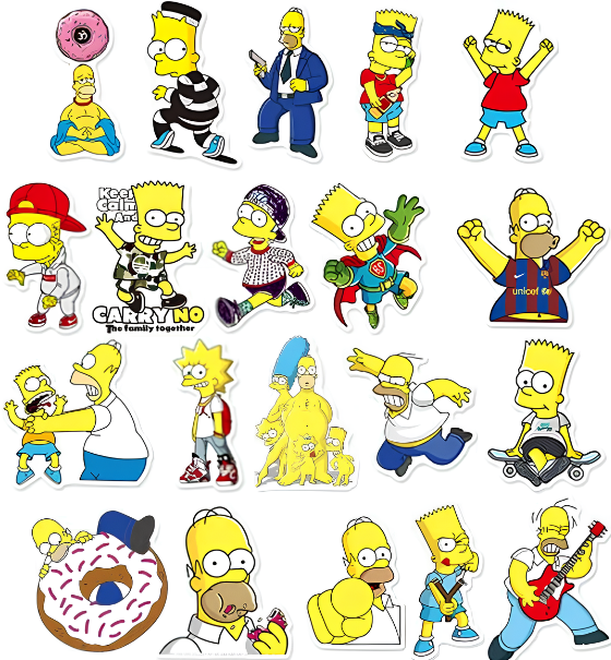 Набор наклеек Simpsons для гаджета/телефона 20 шт. (10081)