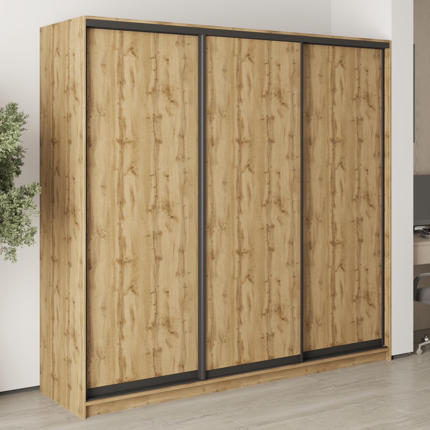 Шкаф-купе трехдверный MebelStar Стандарт BG 3ДСП 220x45x210 см Дуб тахо (MBS-8320)