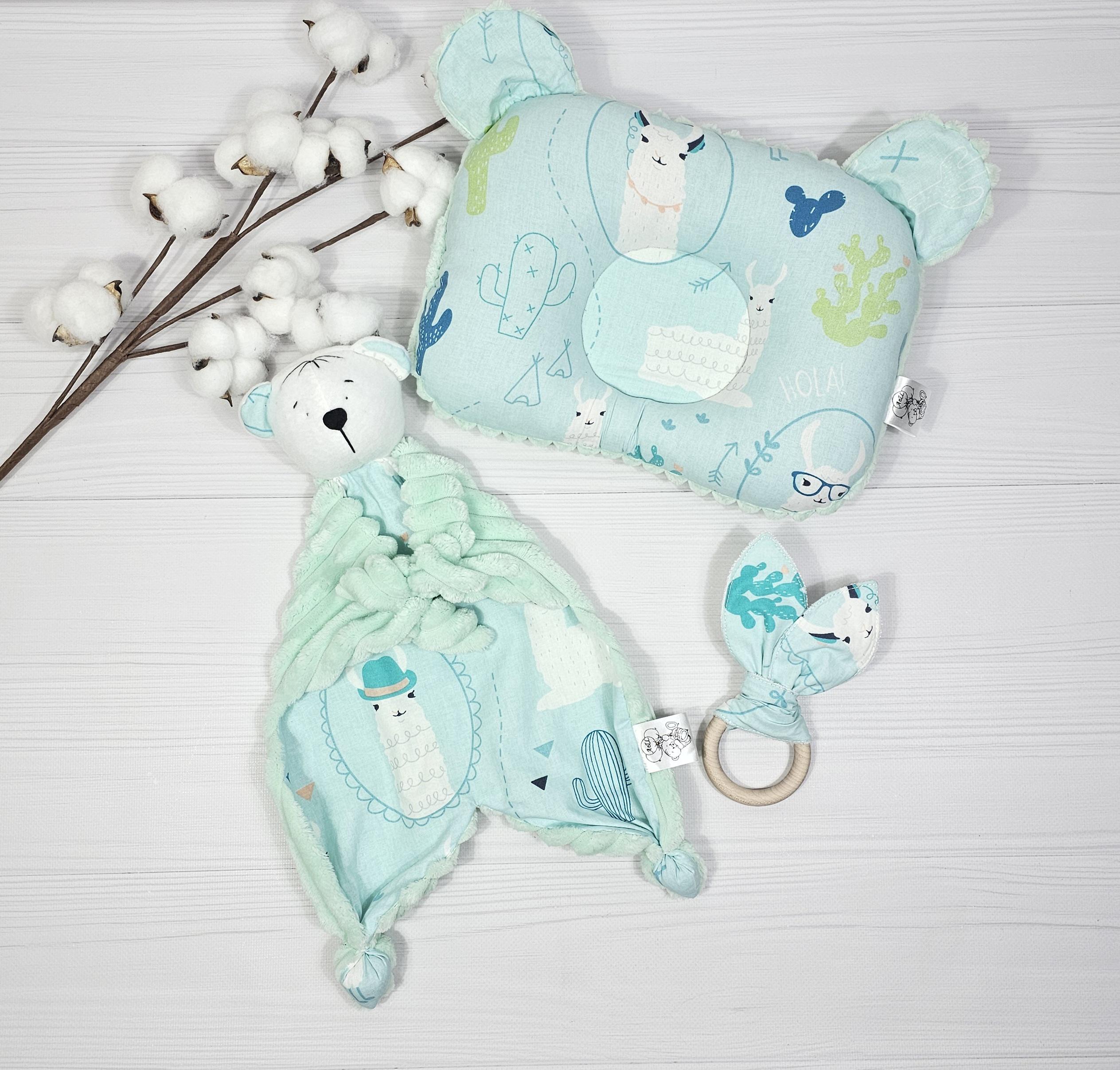 Набор для новорожденного a.l.babybox Лама подушка/комфортер/эко-грызунок (25807089)