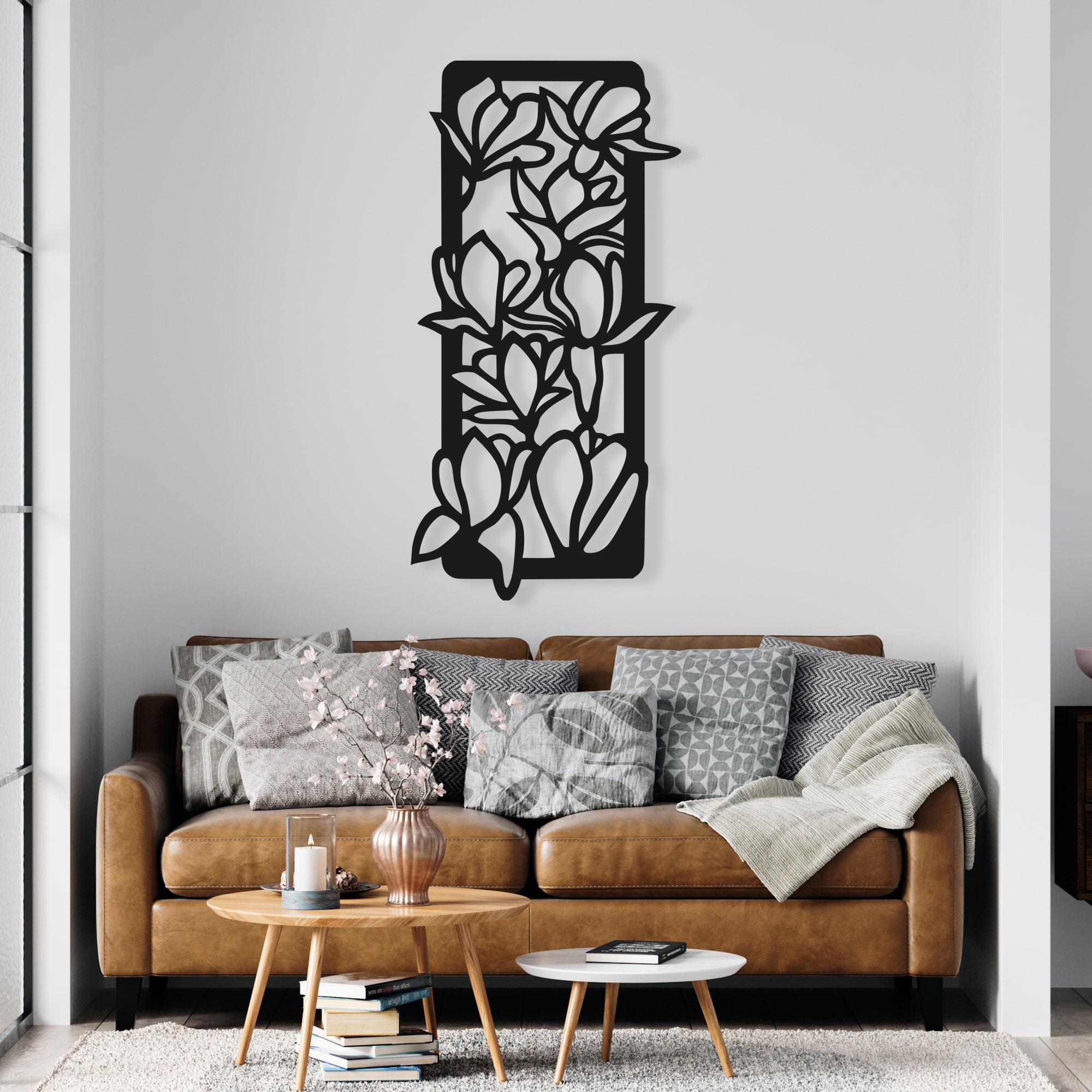 Декоративне панно Орхідеї 120 см Чорний (33044-чор-120)