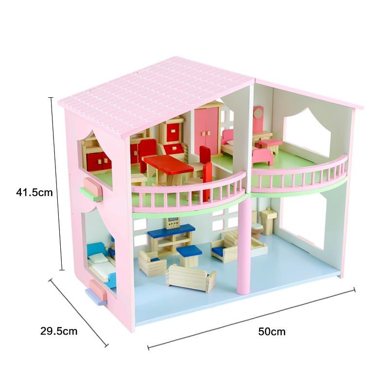 Двухэтажный деревянный кукольный домик sixiren - фото 5 Двухэтажный деревянный кукольный домик sixiren - фото 5