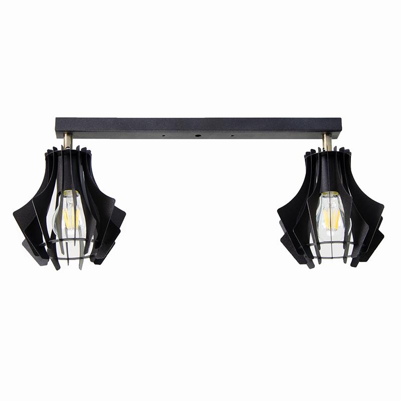 Светильник потолочный Atmolight Brabb L175-350-2 на две лампы Черный / Перламутровый (1321)