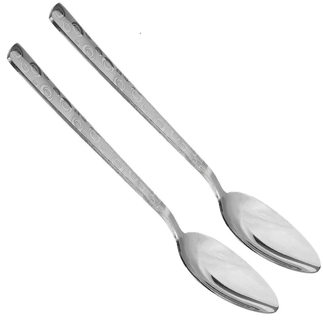 Набор столовых ложек Stenson Bubbles Silver из нержавеющей стали 2 шт. (30456)