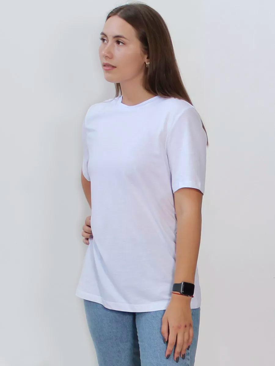 Футболка базова жіноча бавовна 5XL Білий (3ві)