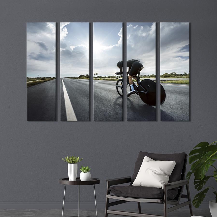 Модульная картина из 5 частей Велоспорт 155x95 см (498-51)