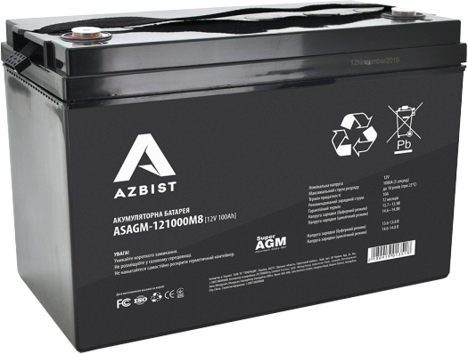 Аккумуляторная батарея Azbist AGM 12V-100Ah