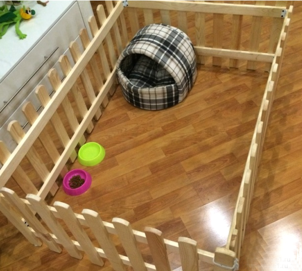 Вольер для щенков из дерева Лагуат Бланже (ВОС-000201)