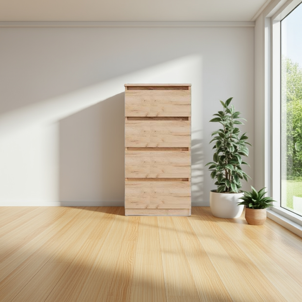 Комод MEBEX на 4 шухляди 50х40х100 см Дуб Крафт (VM4B500DC) - фото 1