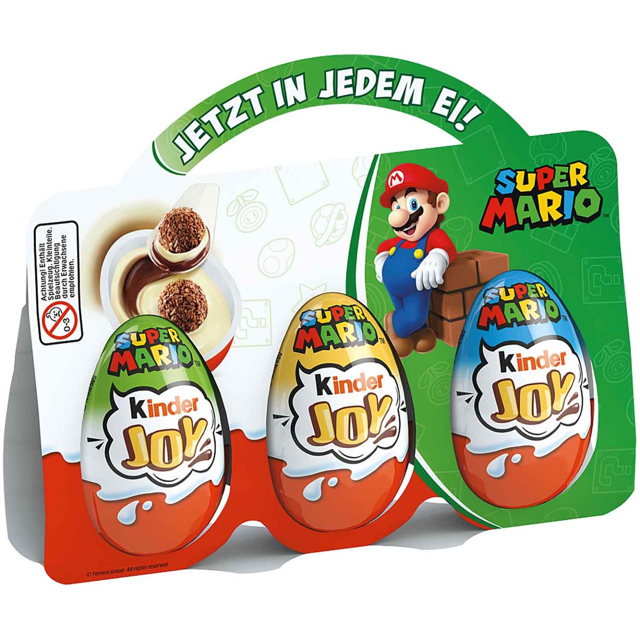 Набір шоколадних яєць Kinder Joy Super Mario 3 шт. 60 г (2566735829)