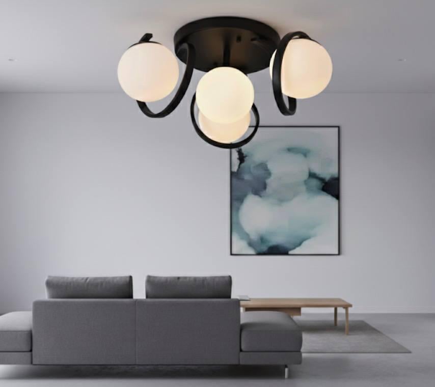 Люстра на 4 плафона 9094/4 BK Черный (29891210) - фото 1 Люстра на 4 плафона 9094/4 BK Черный (29891210) - фото 1