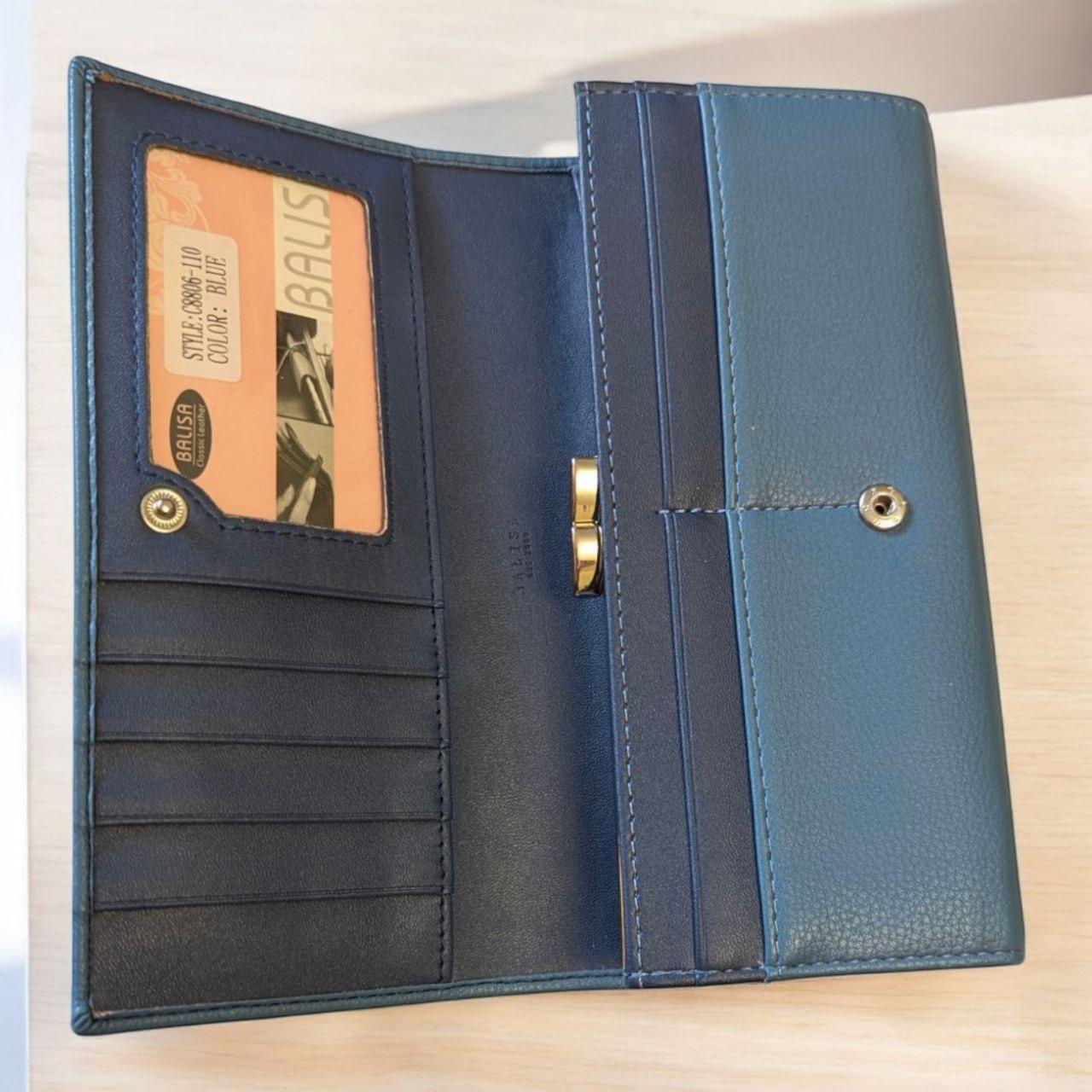 Гаманець жіночий на магніті з клямкою для дрібниці TAILIAN 19х9,5 см Блакитний (8806) - фото 3 Гаманець жіночий на магніті з клямкою для дрібниці TAILIAN 19х9,5 см Блакитний (8806) - фото 3