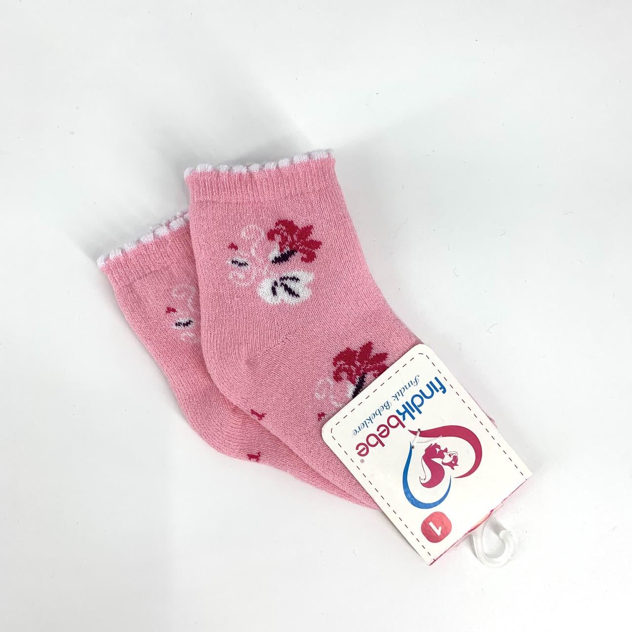 Шкарпетки дитячі 7541 FINDIK BEBE 10-12 см 1 рік. Рожевий (32539335)