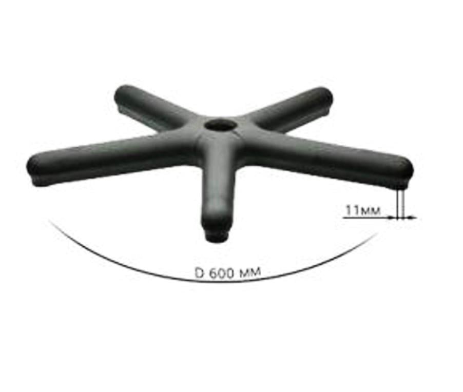 Хрестовина для офісного крісла d 600 мм під ролик d 11 мм