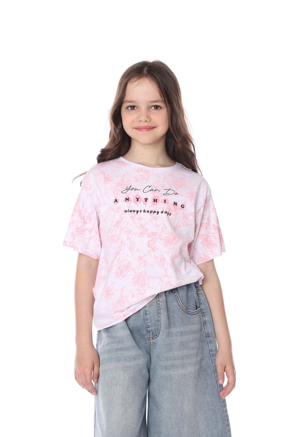 Футболка с коротким рукавом для девочки Yuki ЦБ-00295238 140 см Светло-розовый (SKT001313955)