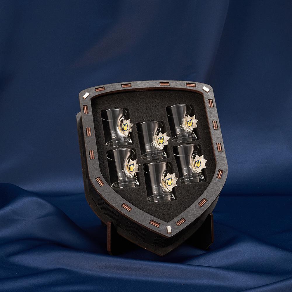 Подарочный набор рюмок с шевроном Полиция маленький (28421191) - фото 3 Подарочный набор рюмок с шевроном Полиция маленький (28421191) - фото 3