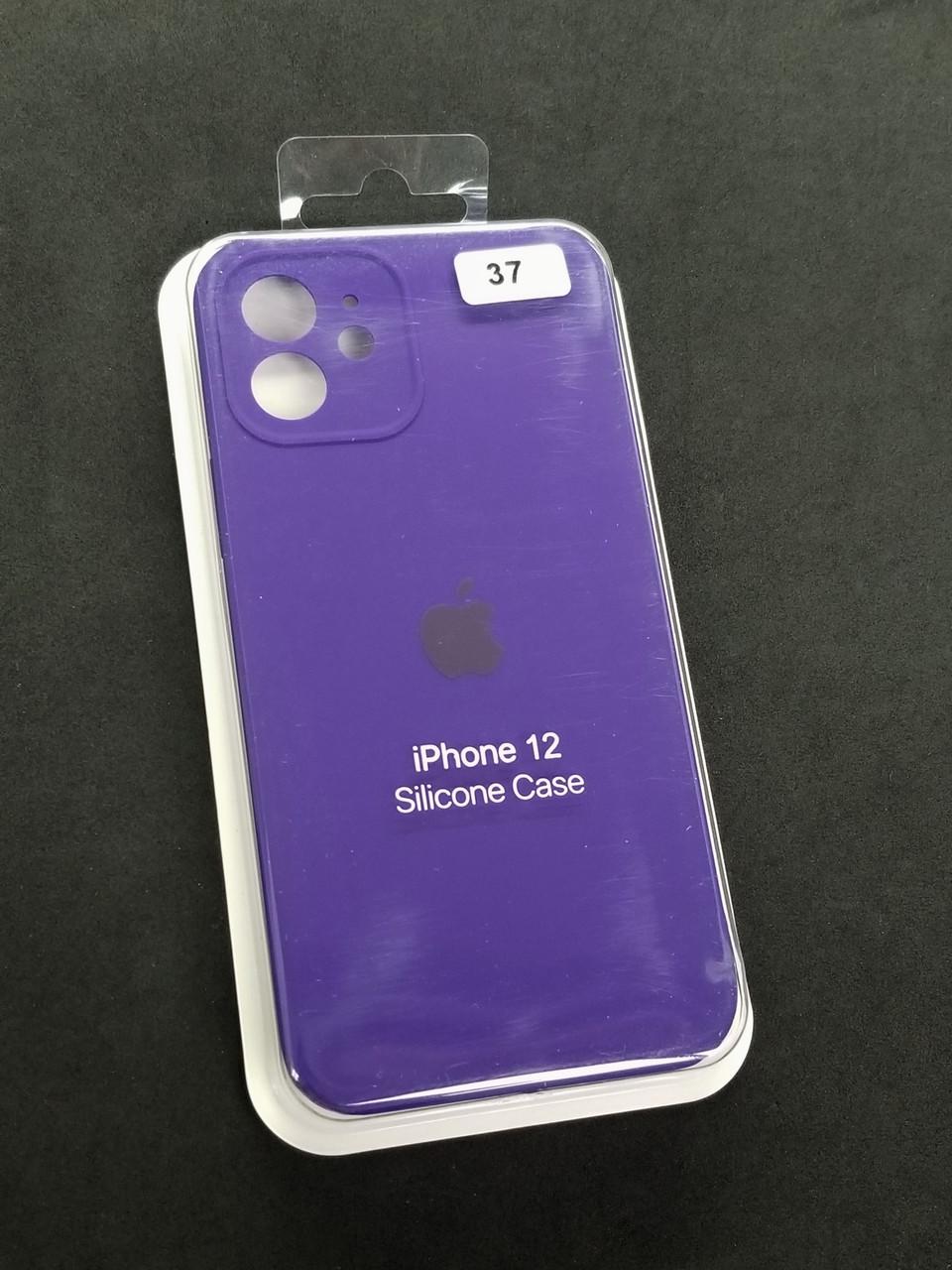 Чехол для телефона iPhone 12 Silicone Case FULL Camera №37 ultra violet