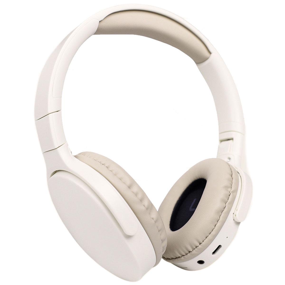 Наушники Wir Wireless Bluetooth 3,5 mini jack/microSD/FM-радио Бежевый (00048) Наушники Wir Wireless Bluetooth 3,5 mini jack/microSD/FM-радио Бежевый (00048)