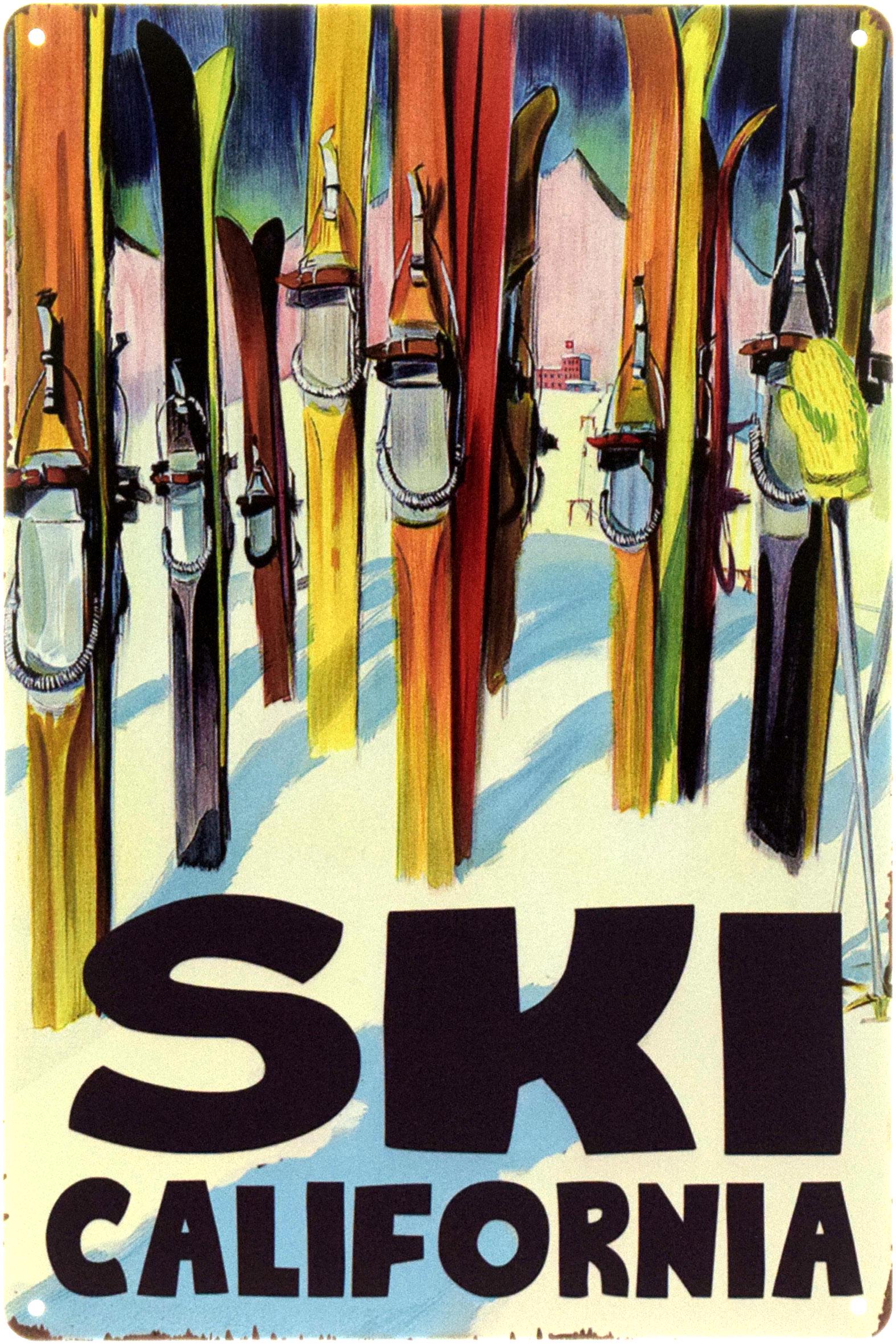 Табличка металева "Ski California" 20x30 см (ms-104430)