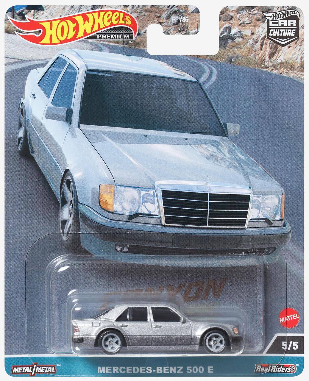 Игрушечная машинка Hot Wheels Premium Mercedes-Benz 500 E 2023 Canyon Warriors 5/5 Car Culture (HKC55)