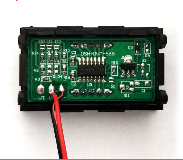Вольтметр цифровой DC 4,5-30V 0,56" LED в корпусе с синими цифрами (4538) - фото 4