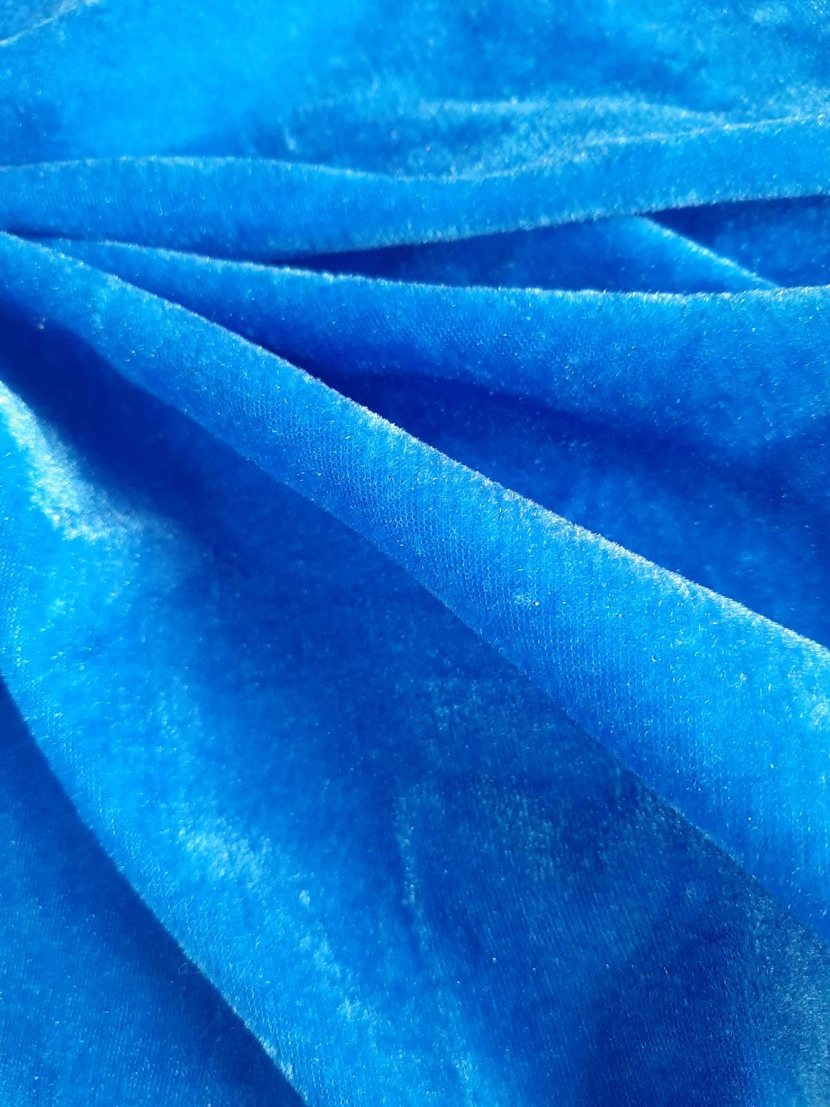 Велюровая ткань Голубой (Velur7)