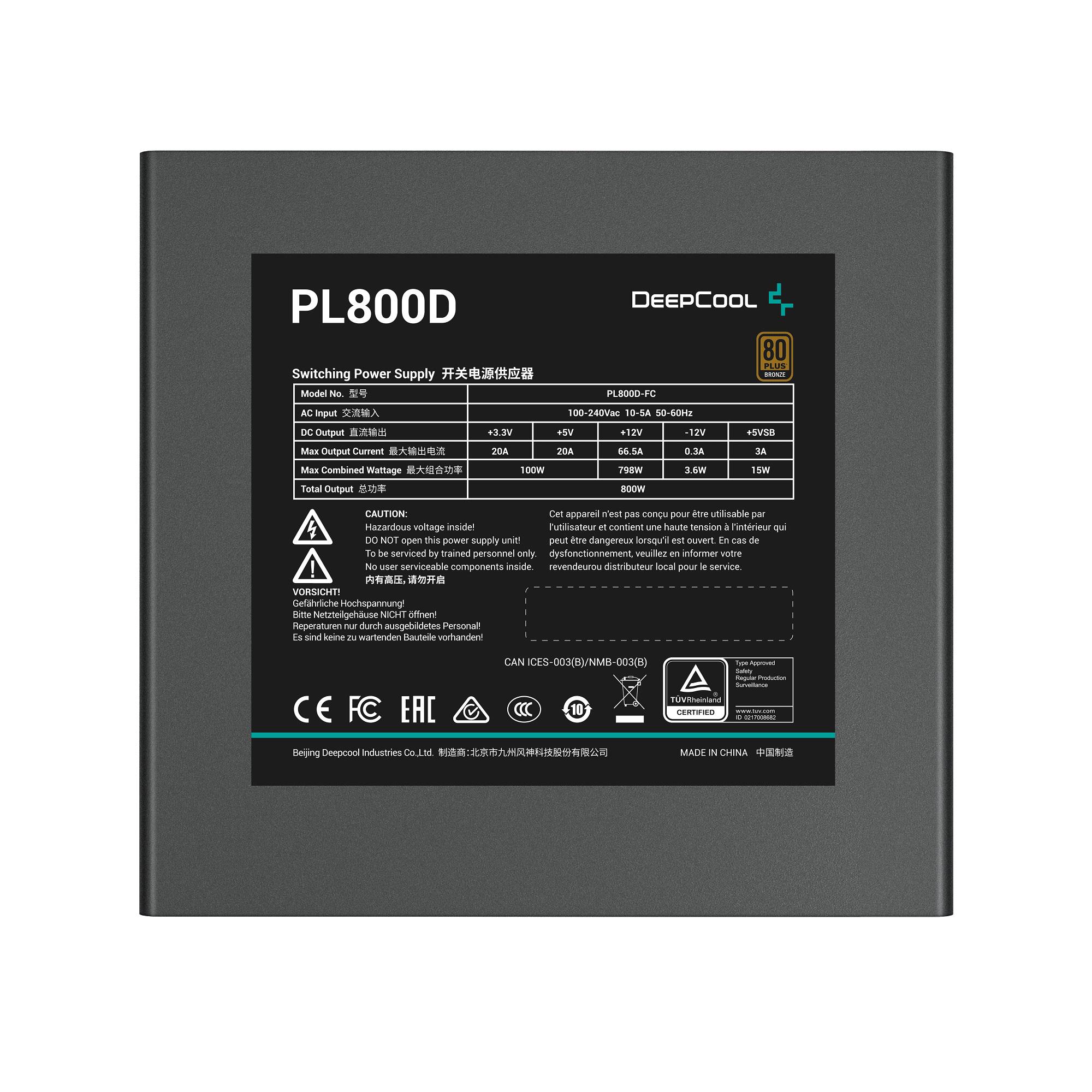 Блок питания DeepCool PL800D R-PL800D-FC0B-EU-V2 800W - фото 3