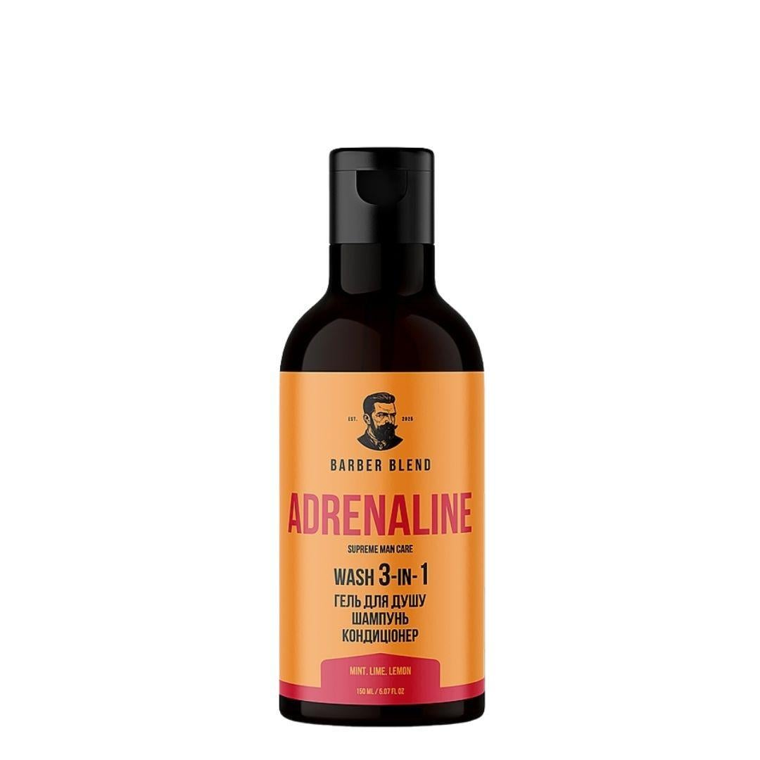 Гель-шампунь для душу для чоловіків 3в1 Barber Blend Adrenaline 150 мл (13353618) Гель-шампунь для душу для чоловіків 3в1 Barber Blend Adrenaline 150 мл (13353618)