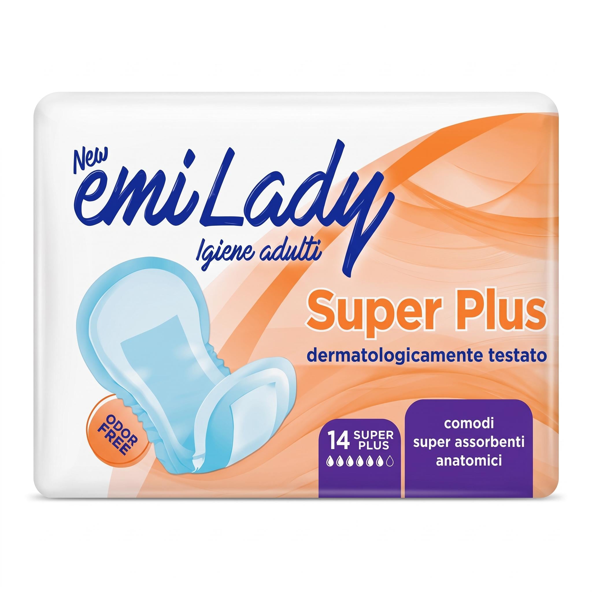 Урологические прокладки женские Emi Lady Super Plus 6 капель 14 шт. (000007174)