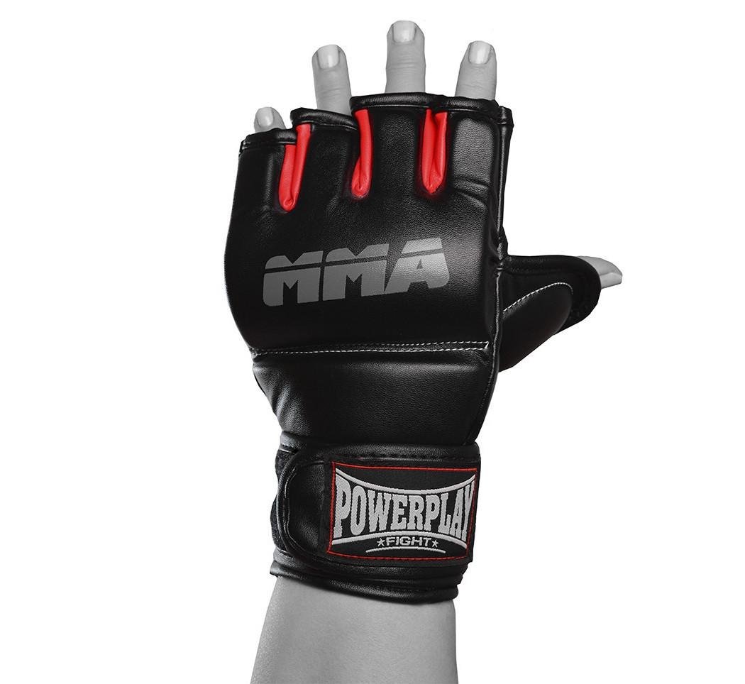 Перчатки для MMA PowerPlay 3053 L/XL Черно-красный - фото 3