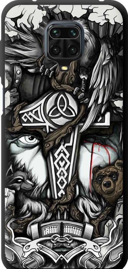 Чехол на Xiaomi Redmi Note 9 Pro Тату Викинг (4098b-1911-42517)
