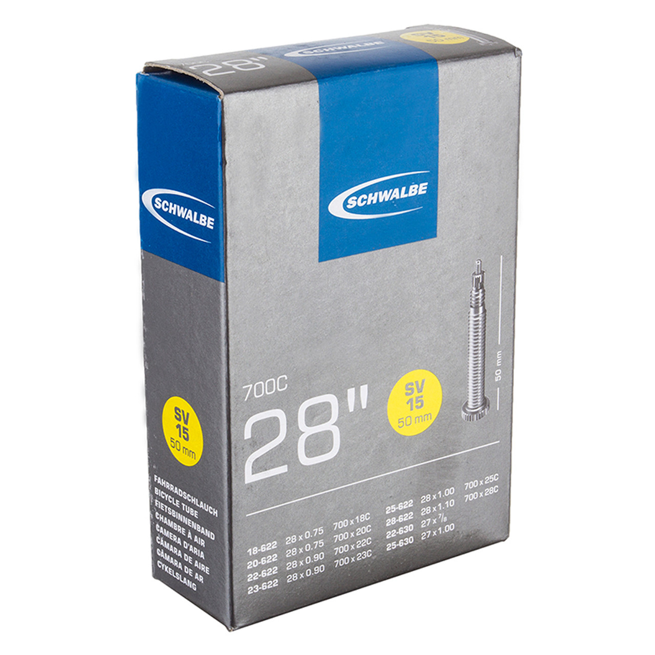 Камера велосипедна Schwalbe 700x18/28C FV 50 мм (18/28-622)