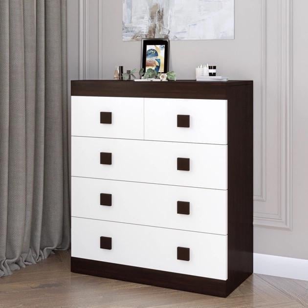 Комод Еверест Соната-3 80х38х94 см Венге/Белый (EVR-20146)