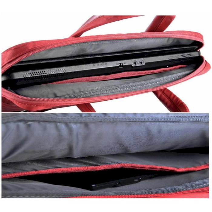 Сумка Continent CC-036 для ноутбука 15,6" эко-материалы молния Красный (626400) - фото 4 Сумка Continent CC-036 для ноутбука 15,6" эко-материалы молния Красный (626400) - фото 4