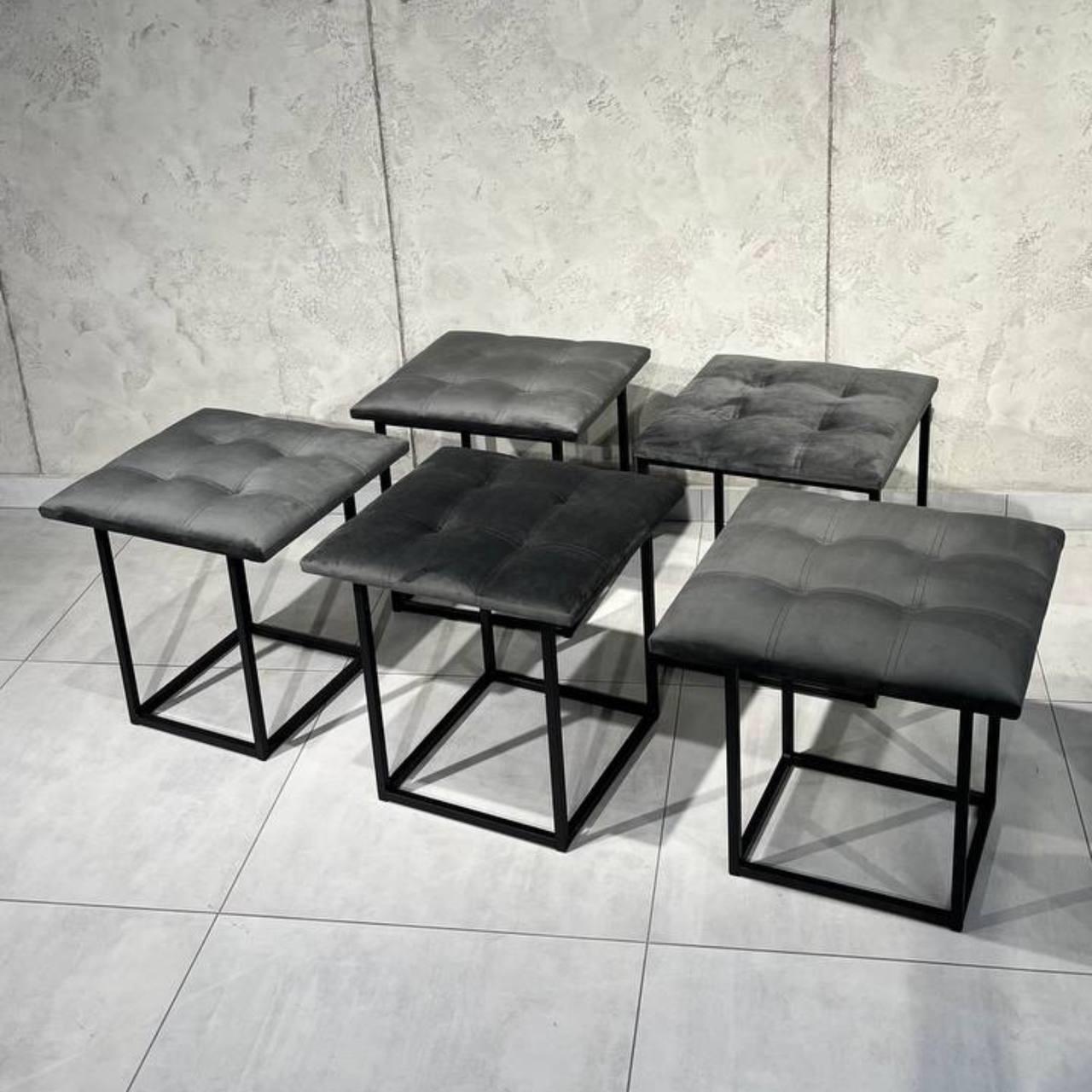 Пуф-трансформер велюровый 5в1 мягкий Темно-серый (000088975) - фото 2 Пуф-трансформер велюровый 5в1 мягкий Темно-серый (000088975) - фото 2