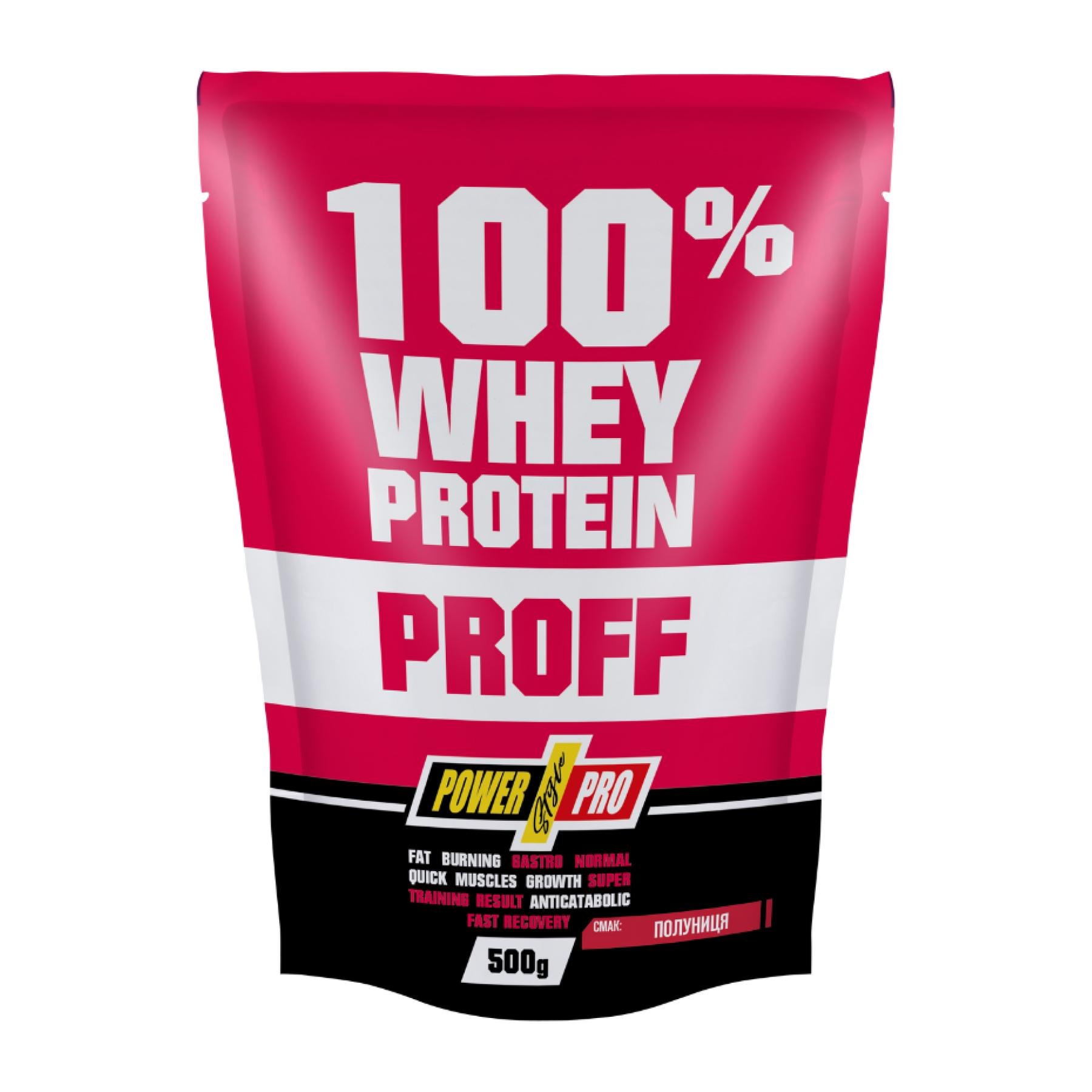 Протеїн 100% Whey Protein Proff 500 г Strawberry (2022-10-2513)