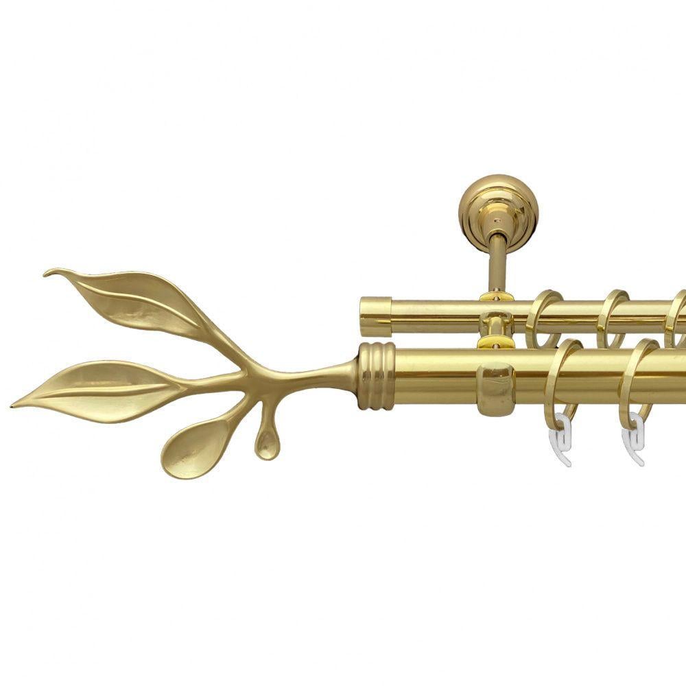 Карниз Orvit Баваро двухрядный гладкий 160 см Золотой (7035409)