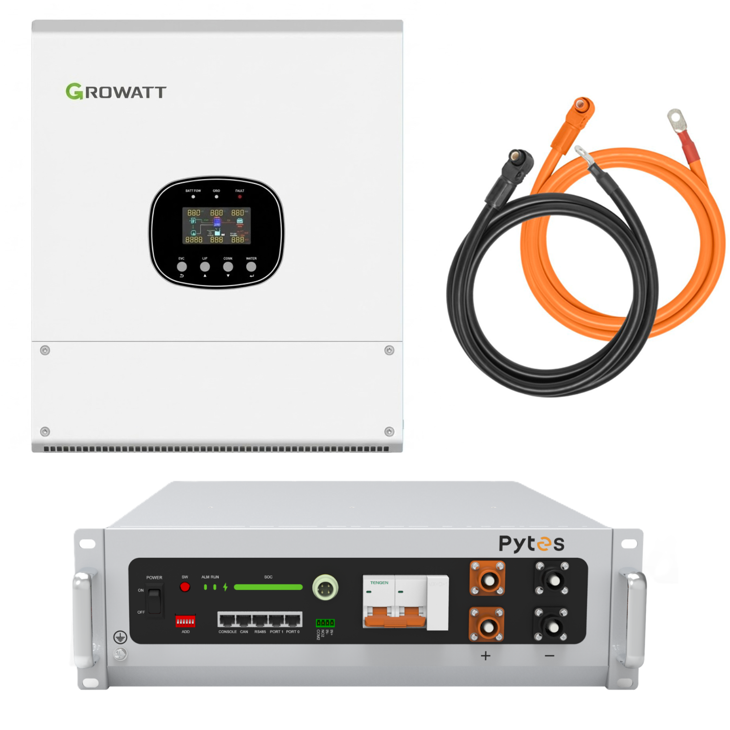 Комплект автономного енергопостачання Growatt SPE 6000TL HVM-G2 6 кВт та Pytes V5°α Plus H+ 5,12 кВт/год LiFePO4 Комплект автономного енергопостачання Growatt SPE 6000TL HVM-G2 6 кВт та Pytes V5°α Plus H+ 5,12 кВт/год LiFePO4