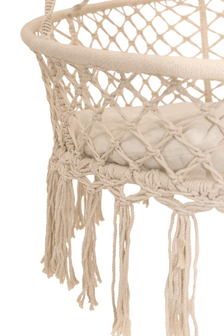 Качель круглая подвесная с подушкой WCG 140 см Белый (QNSW11WH1) - фото 4 Качель круглая подвесная с подушкой WCG 140 см Белый (QNSW11WH1) - фото 4