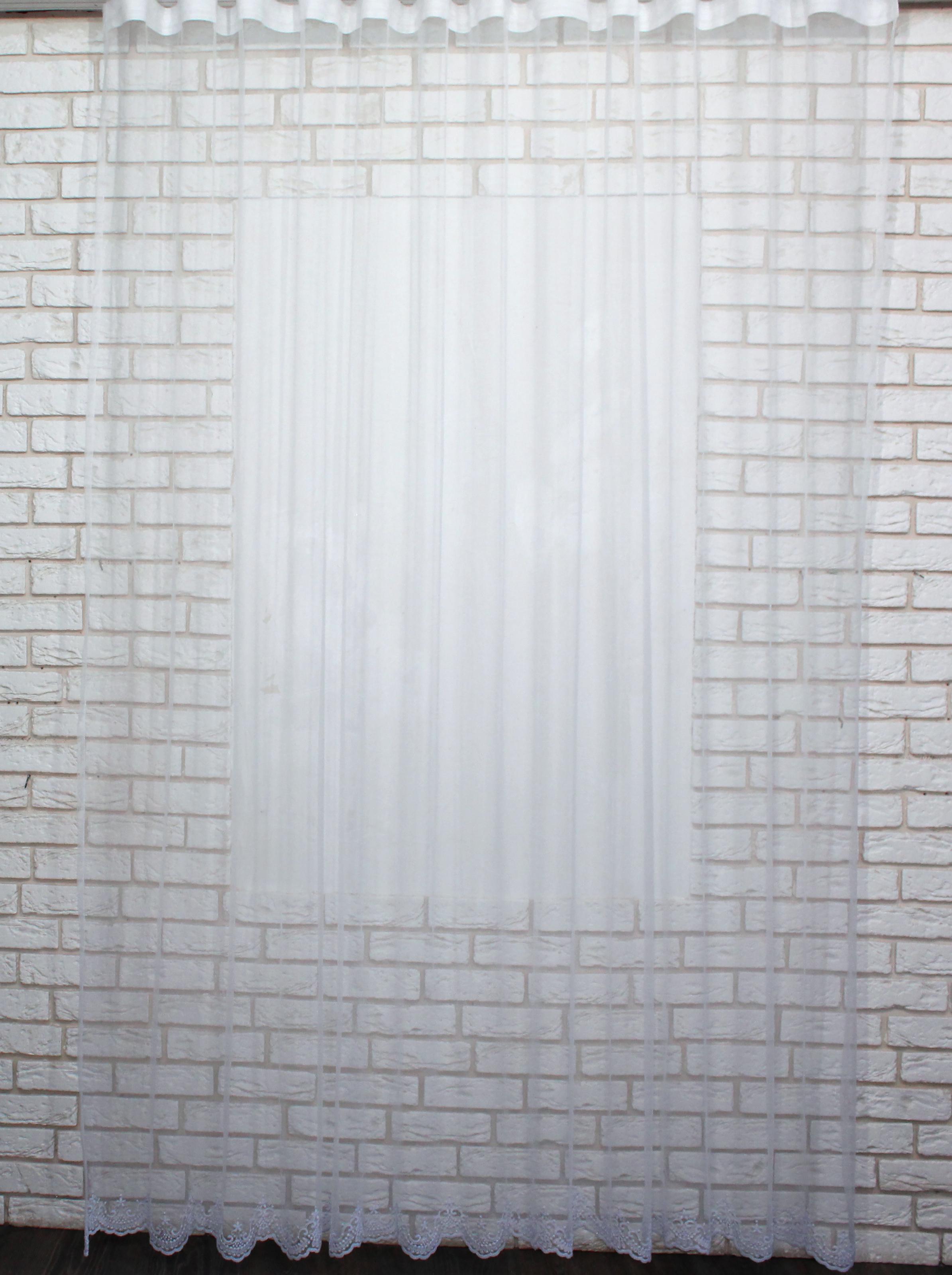 Тюль VR-Textil 904т Rowi фатин грек-сетка з вишивкою 300х250 см Белый (40-668) Тюль VR-Textil 904т Rowi фатин грек-сетка з вишивкою 300х250 см Белый (40-668)