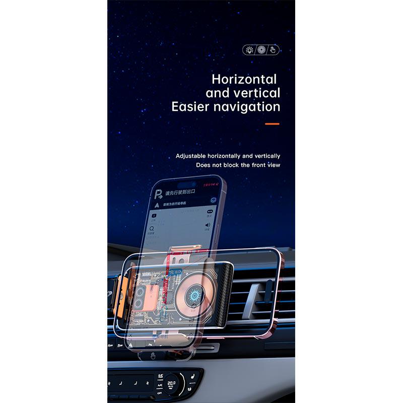 Держатель для телефона в авто XYJ L9 15W RGB (589420) - фото 9