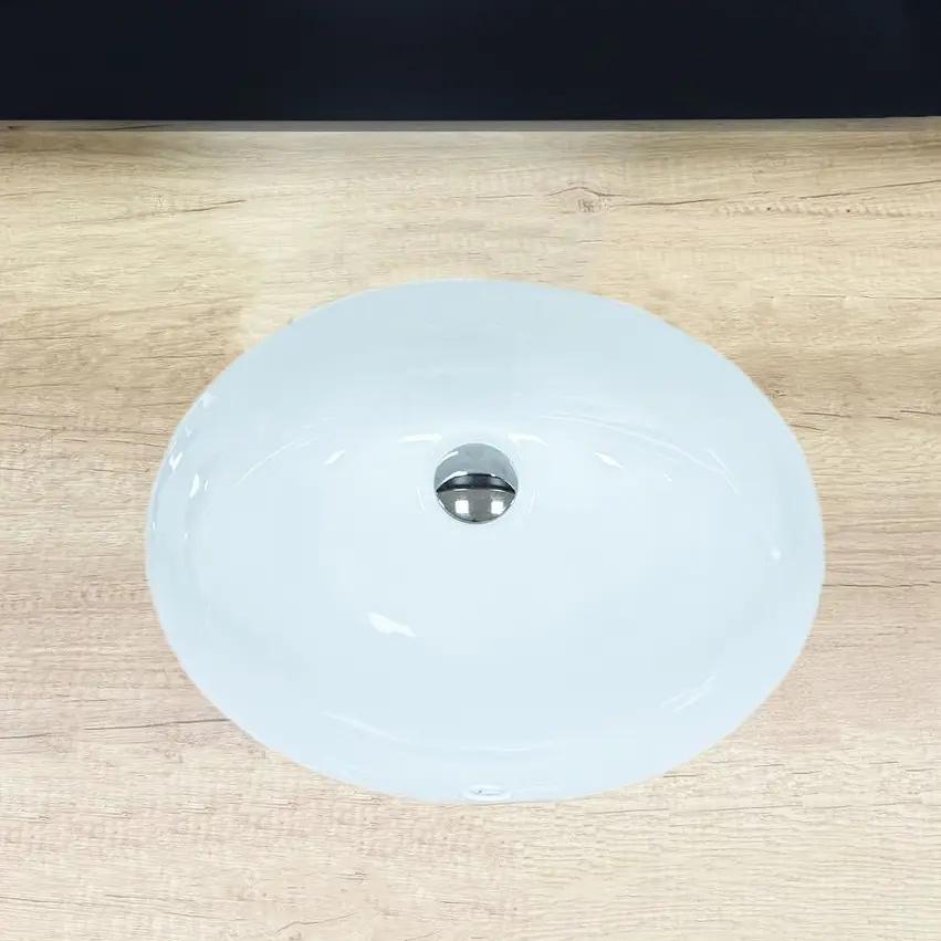 Раковина врізна VBI Monza овальна 380x470 мм Білий (RM-VBI-018003) - фото 4